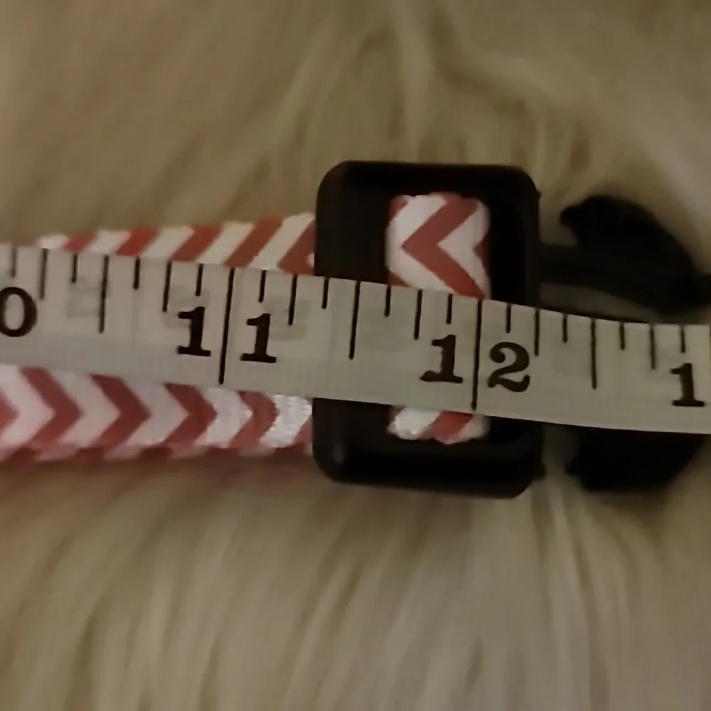 DOG COLLAR PINK AND WHITE L/XL